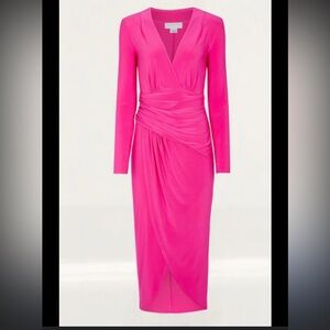 Elegant Never Fully Dressed Pink Long Sleeve Dress